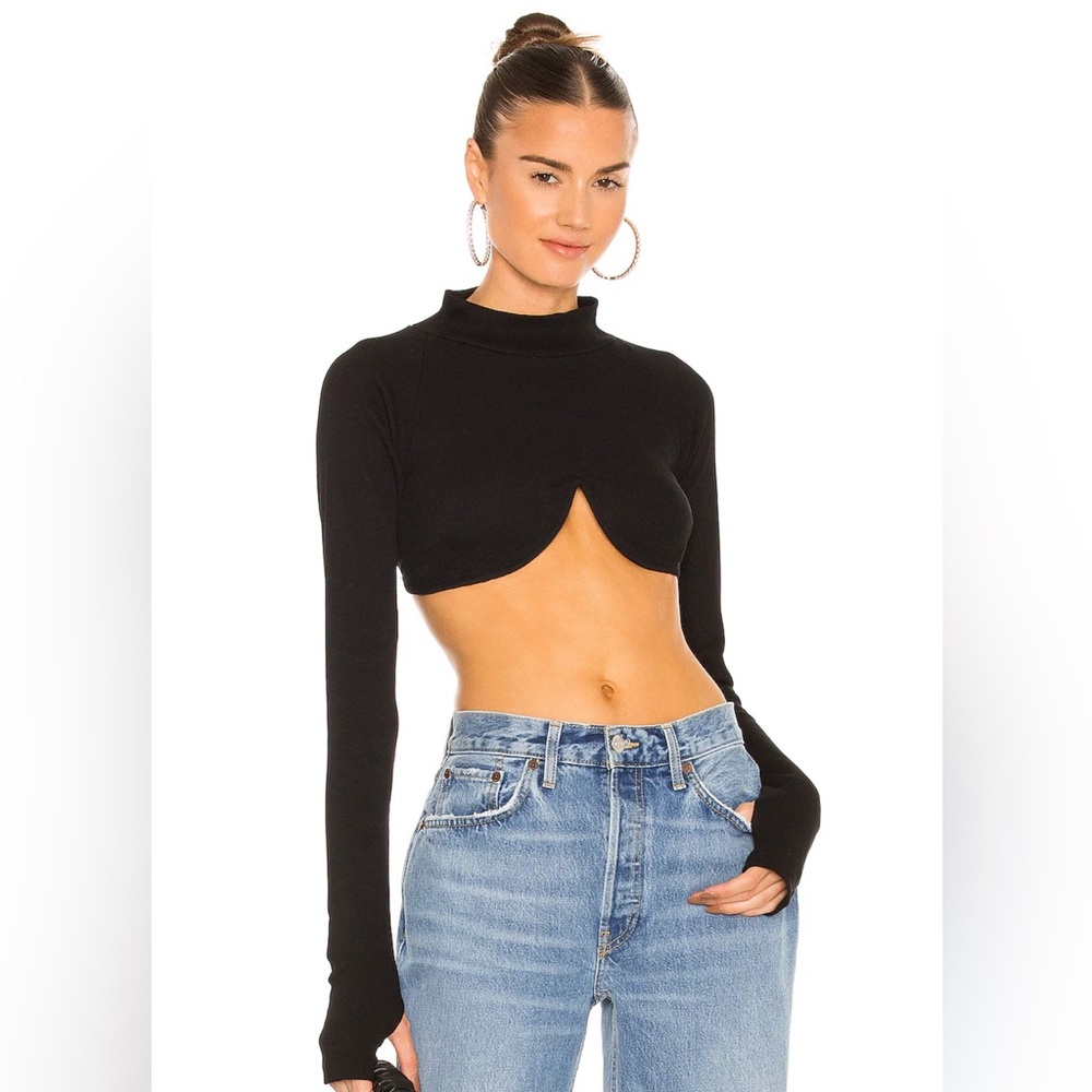 Superdown Muse Top in black caviar